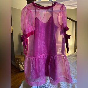 Pink Sheer Dress Emily McCarthy, Worn Once